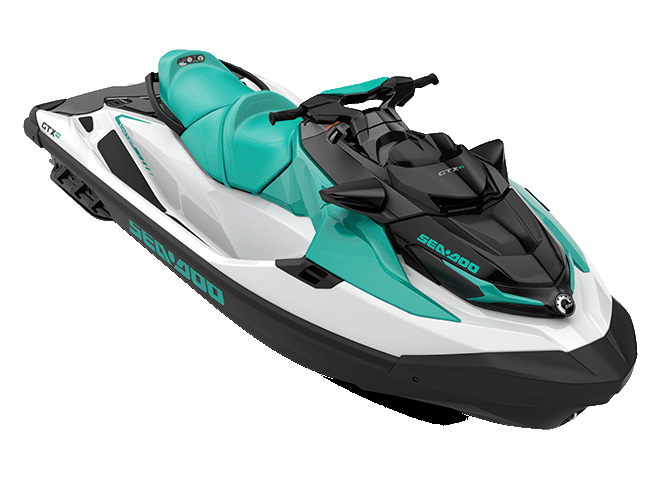 Two people riding on a SeaDoo