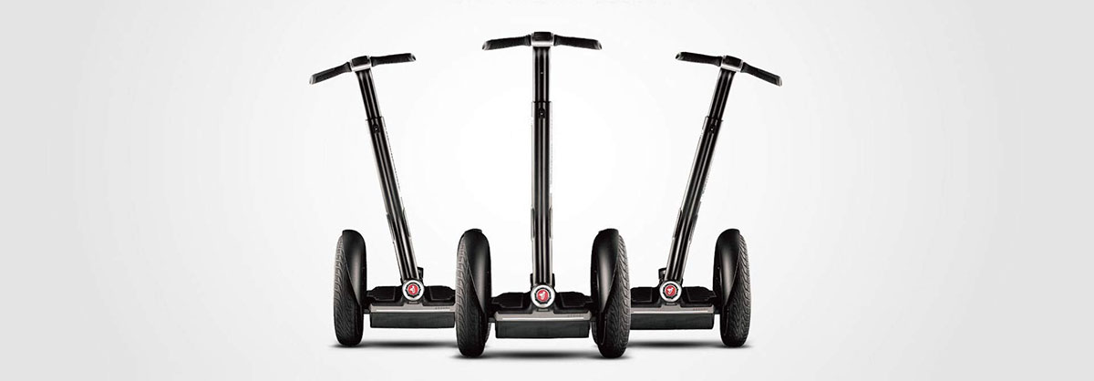 A 2 Wheel segway with a white background